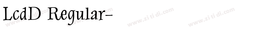 LcdD Regular字体转换